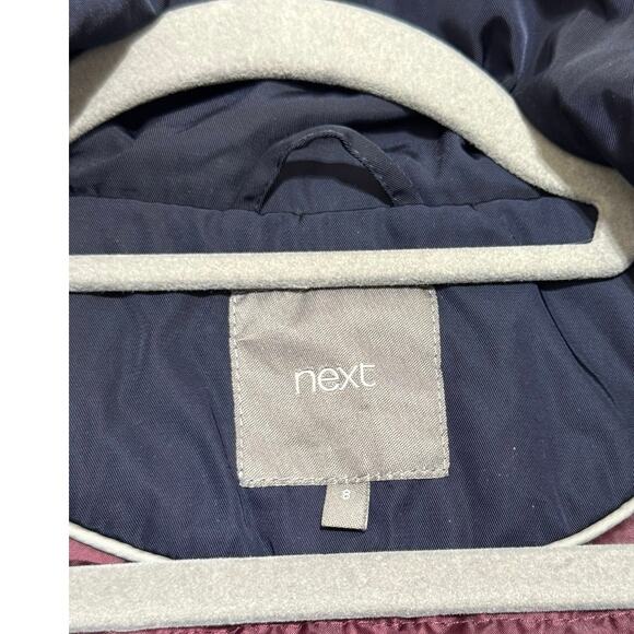 NEXT Women’s Navy Blue Cinched Waist Hidden Hood Utility Jacket Size Small 4 - Picture 11 of 12